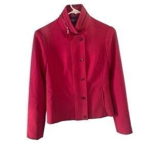 Etcetera Pink Zip Up Button Jacket Size 2